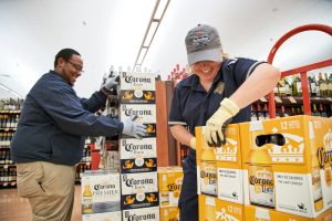 Reyes Holdings team members working at the Reyes Beer Division facility.